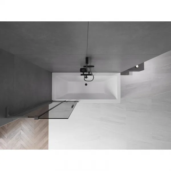 MEXEN/S - Velar L dvojkrídlová posuvná vaňová zástena 70 x 150, grafit, grafit kartáčovaná 896-070-003-41-66