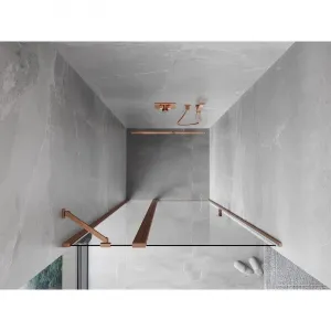 MEXEN - Mist sprchové dvere krídlové 70, transparent, meď kartáčovaná 8A4-070-000-65-00
