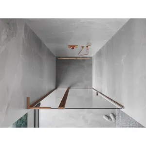 MEXEN/S - Mist L sprchové dvere krídlové 105, transparent, meď kartáčovaná 8A4L-105-000-65-00