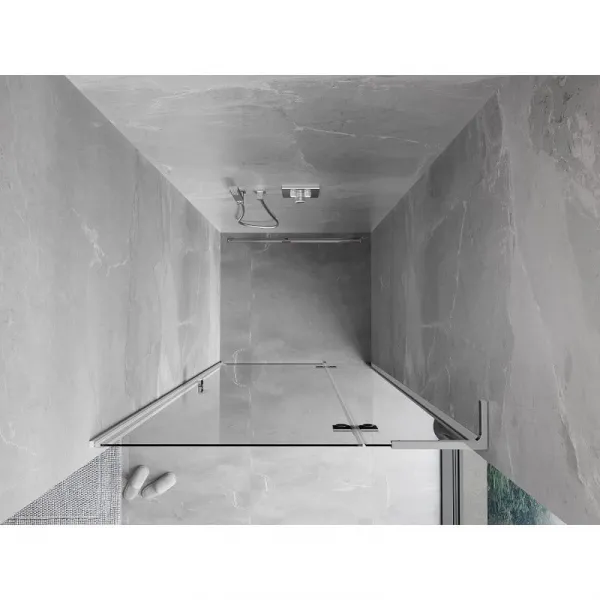 MEXEN/S - Mist-H L sprchové dvere krídlové pravé 80, transparent, chróm 8A5L-080-000-01-00-P