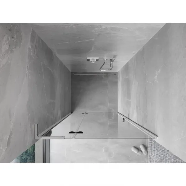 MEXEN/S - Mist-H L sprchové dvere krídlové ľavé 110, transparent, chróm 8A5L-110-000-01-00-L