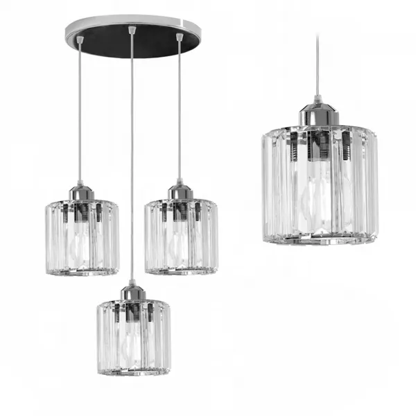 TooLight Stropné svietidlo Crystal APP510-3CPR Trio strieborné