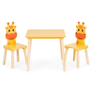 ECOTOYS Sada dětského nábytku ŽIRAFA žlutá