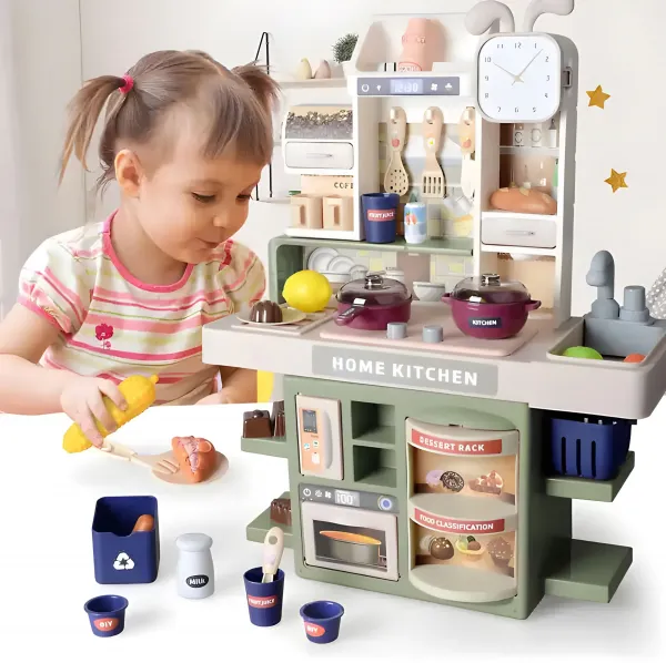 3kraft Dětská kuchyňka HOME KITCHEN šedá