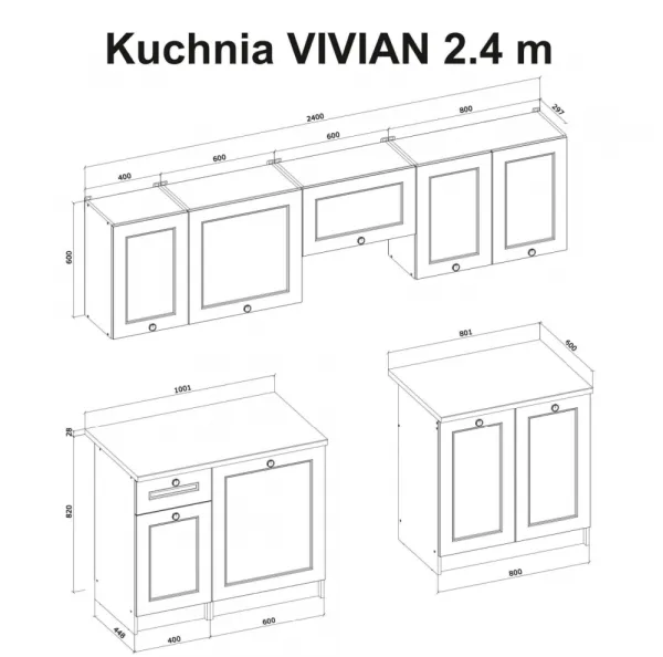 Kuchynská linka VIVIAN 240 Halmar