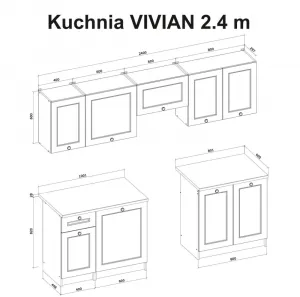 Kuchynská linka VIVIAN 240 Halmar