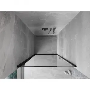 MEXEN - MIST dverná časť (1d) 70x200 cm 6mm čierna, okraj, ľavé 8A2-070-000-70-70-L