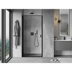 MEXEN - MIST dverná časť (1d) 70x200 cm 6mm čierna, okraj, ľavé 8A2-070-000-70-70-L