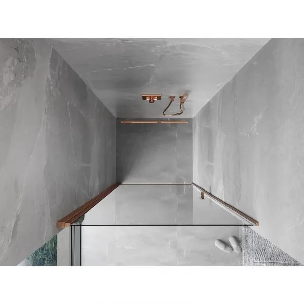 MEXEN - MIST dverná časť (1d) 85x200 cm 6mm meď kartáčovaná, číra 8A2-085-000-65-00