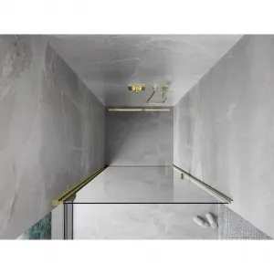 MEXEN - MIST dverná časť (1d) 65x200 cm 6mm zlatá, číra 8A2-065-000-50-00