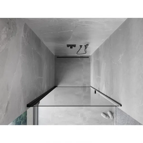 MEXEN - MIST dverná časť (1d) 75x200 cm 6mm čierna, číra 8A2-075-000-70-00