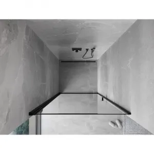 MEXEN - MIST dverná časť (1d) 80x200 cm 6mm čierna, okraj, ľavé 8A2-080-000-70-70-L