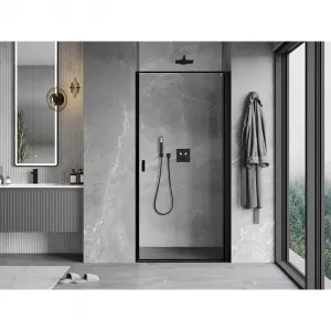MEXEN - MIST dverná časť (1d) 70x200 cm 6mm čierna, okraj, pravé 8A2-070-000-70-70-P