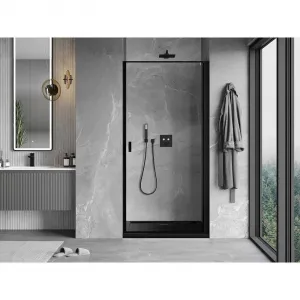 MEXEN - MIST dverná časť (1d) 70x200 cm 6mm čierna, okraj, pravé 8A2-070-000-70-70-P