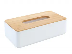 WENKO Box na papírové kapesníky s bambusovým víkem