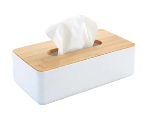 WENKO Box na papírové kapesníky s bambusovým víkem