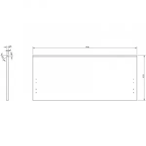 MEXEN - Rivel čelo pre kúpeľňovú skrinku reliéf 100 x 43,5, grafit mat 91A20-1000-470-1-66