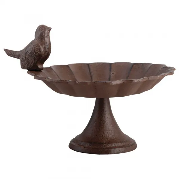 Esschert Design Stojanové vtáčie napájadlo BIRW I 13,9 cm hnedé