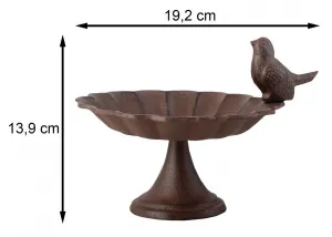 Esschert Design Stojanové vtáčie napájadlo BIRW I 13,9 cm hnedé