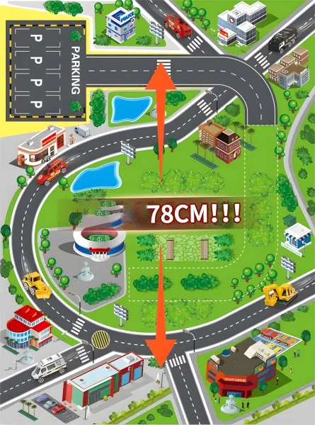 3kraft Požiarnická garáž XXL + herná podložka mestská červená
