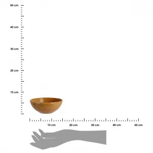 Koopman Kamenninová miska reliéfna 650 ml žltá