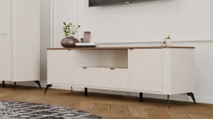 TP Living TV stolík CORDOBA 2D2S kašmírový/dub Castello