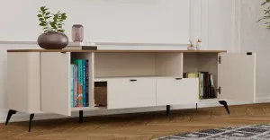 TP Living TV stolík CORDOBA 2D2S kašmírový/dub Castello