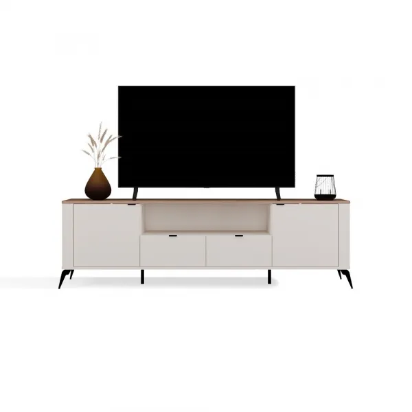 TP Living TV stolík CORDOBA 2D2S kašmírový/dub Castello