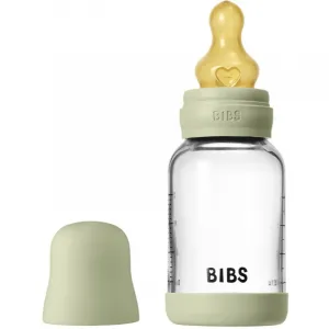 BIBS Baby Glass Bottle Round Latex antikoliková fľaša Sage 120 ml