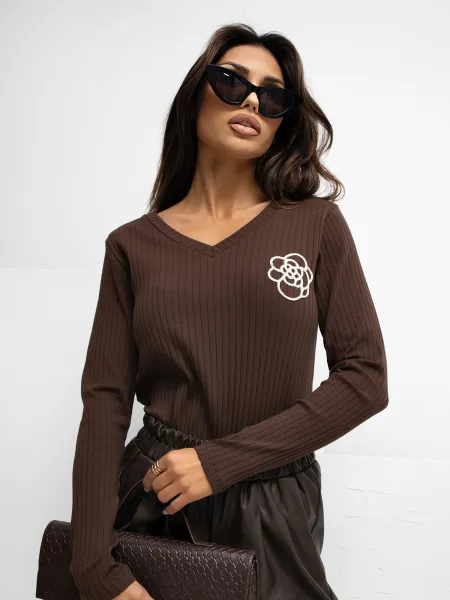 Blouse-RV-BZ-A1057.15P-dark brown