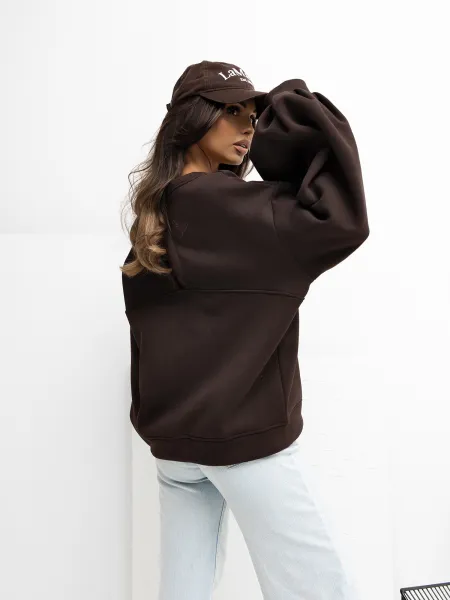 Factory Dámska oversized mikina SOHO s balónovými rukávmi Farba: Biela, Veľkosť: UNI
