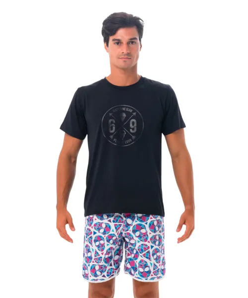 Pánske tričko 69SLAM CROSS BLACK UPF +30 (MTZOSS-BK) M