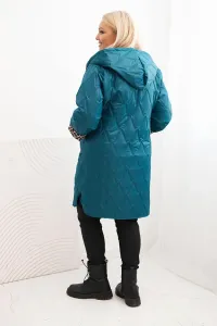Legínovo Dámska zimná prešívaná bunda Plus Size s leopardím vzorom a kapucňou hnedá Farba: Tmavoružová, Veľkosť: UNI