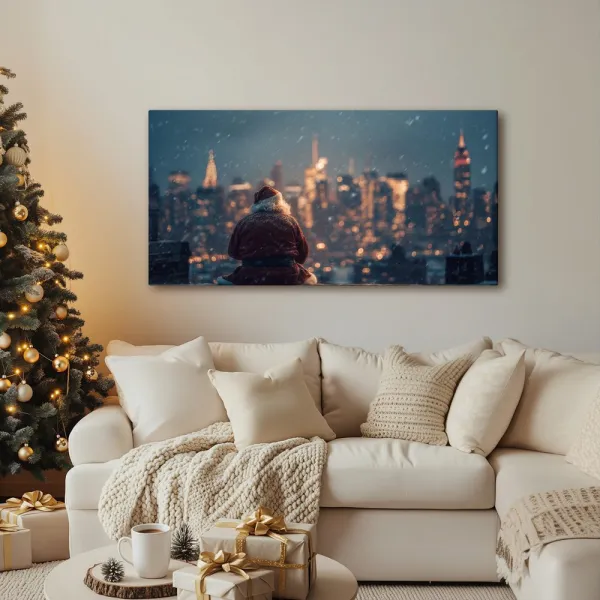 Obraz santa a jeho pohľad na mesto