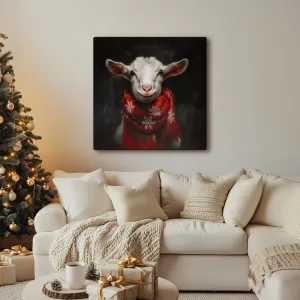 Vianočný obraz roztomilá koza