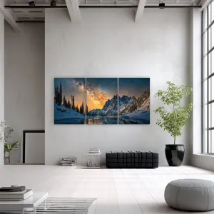 Viacdielny panoramatický obraz hôr