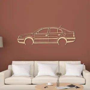Drevená silueta auta - Škoda Octavia