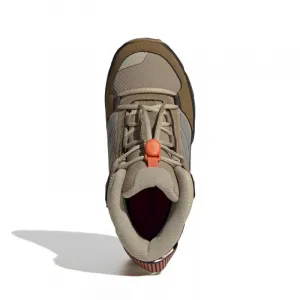 Chlapčenské členkové zimné topánky ADIDAS Terrex AX4R ClimaWarm+ Jr cardboard matte silver semi impact orange