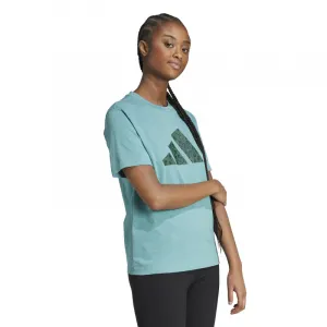 Dámske tričko s krátkym rukávom ADIDAS Animal Graphic Tee W powder teal
