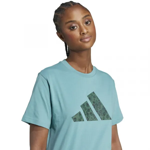 Dámske tričko s krátkym rukávom ADIDAS Animal Graphic Tee W powder teal
