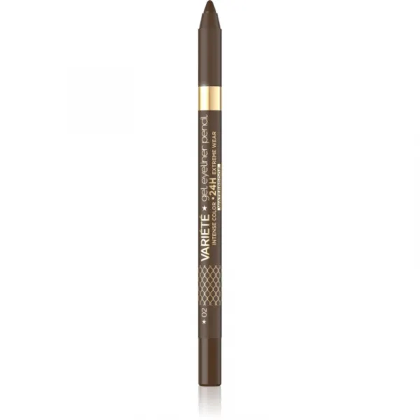 Eveline Cosmetics Variété vodeodolná gélová ceruzka na oči odtieň 02 Brown 1 ks