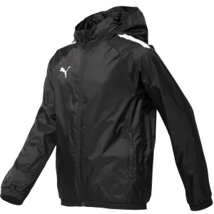 Puma TEAMLIGA ALL WEATHER JKT JR Chlapčenská bunda, čierna, veľkosť