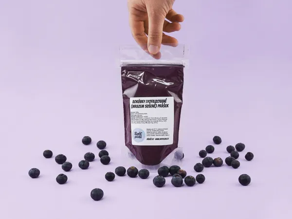 Čučoriedky lyofilizované prášok váha 10kg