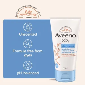 Aveeno Baby Dermexa Zvláčňujúci balzam na dobrú noc 75 ml