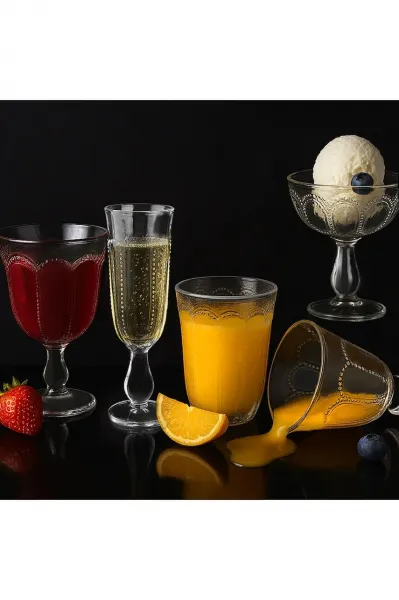 Allesken Sada 4 ks sklenic DAPHNE 340 ml čirá