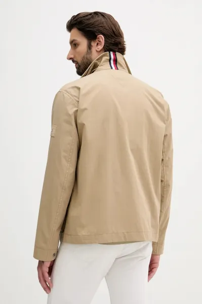 Bunda Tommy Hilfiger zelená farba, prechodná, MW0MW39638