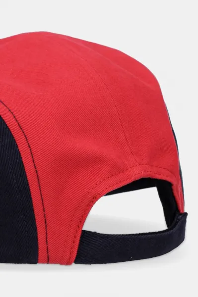 Detská bavlnená šiltovka Tommy Hilfiger tmavomodrá farba, jednofarebná, AU0AU01982