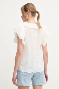 Bavlnená blúzka Pepe Jeans DAME dámska, béžová farba, kvetované, PL305023