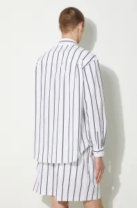 Bavlnená košeľa MKI MIYUKI ZOKU Striped Dress Shirt pánska, čierna farba, regular, s klasickým golierom, STRIPED.DRESS.SHIRT