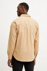 Košeľa Columbia Landroamer Twill pánska, hnedá farba, regular, s klasickým golierom, 2120581